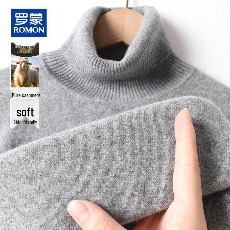 ROMON Men's Pure Cashmere Turtleneck Sweater