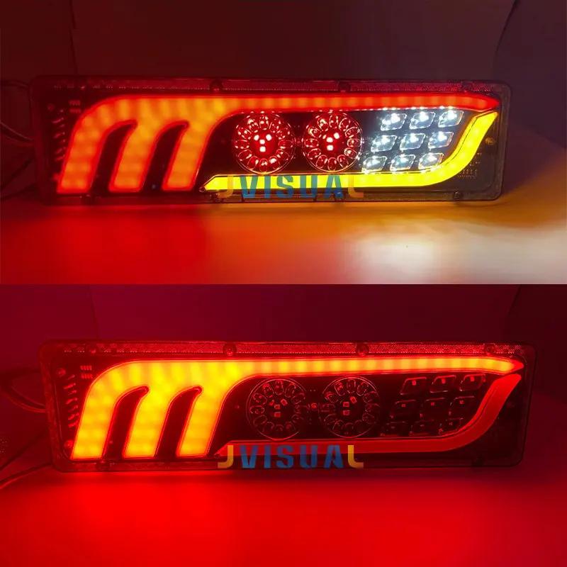 2PCS 12/24V LED Truck Tail Light Turn Signal Rear Brake Lights Reverse Signal Lamp Trailer Lorry Bus Caravan Camper Warning Lamp