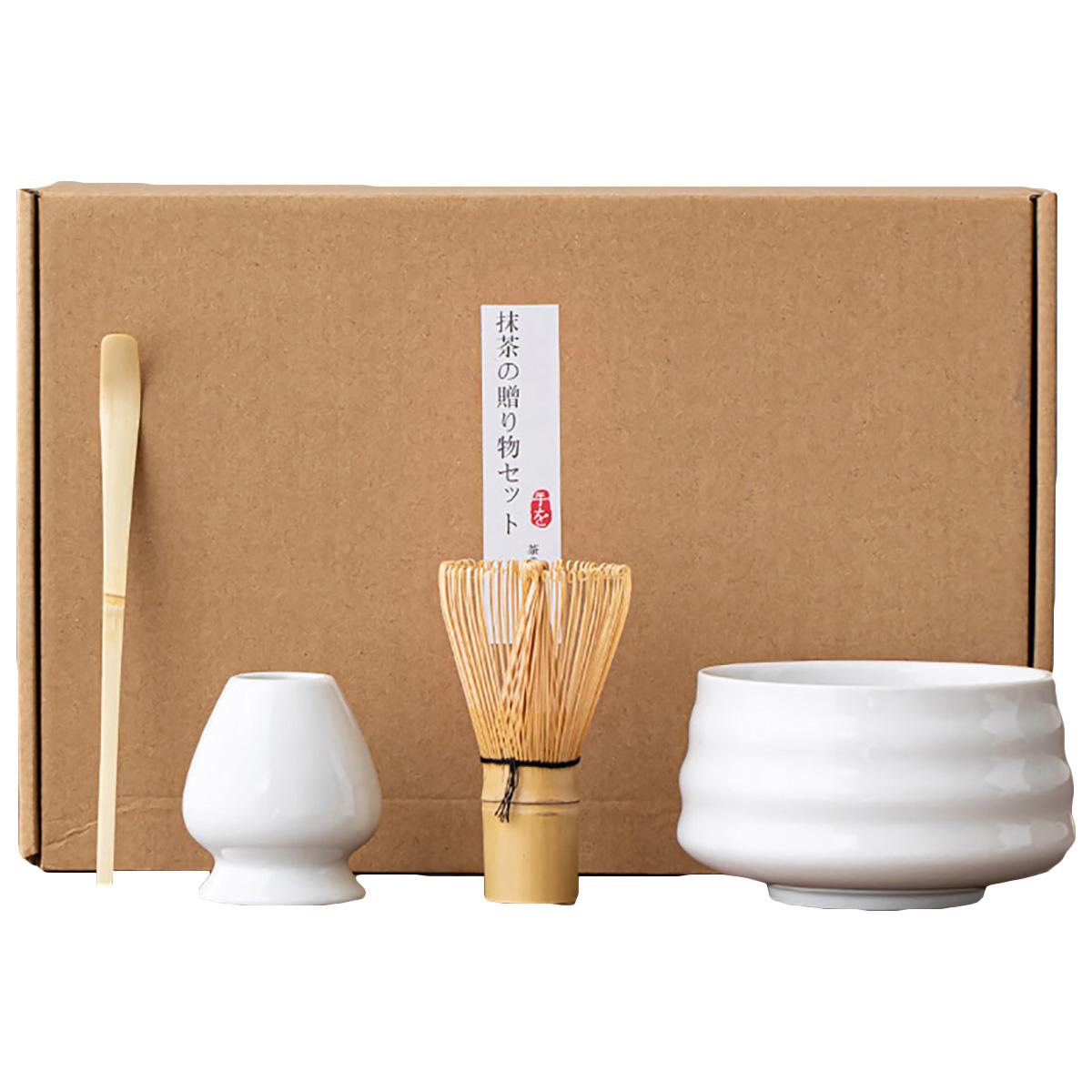 

Подарочный набор для японской чайной церемонии, Комбинация венчика для матча и бамбуковой кисточки, Набор инструментов для приготовления чая матча в стиле династии Сун слоновая кость