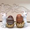 2pcs Cute Rabbit Easter Figurine Micro Landscape Home Decorations Garden Statue Ornaments Spring Party Holiday Gift