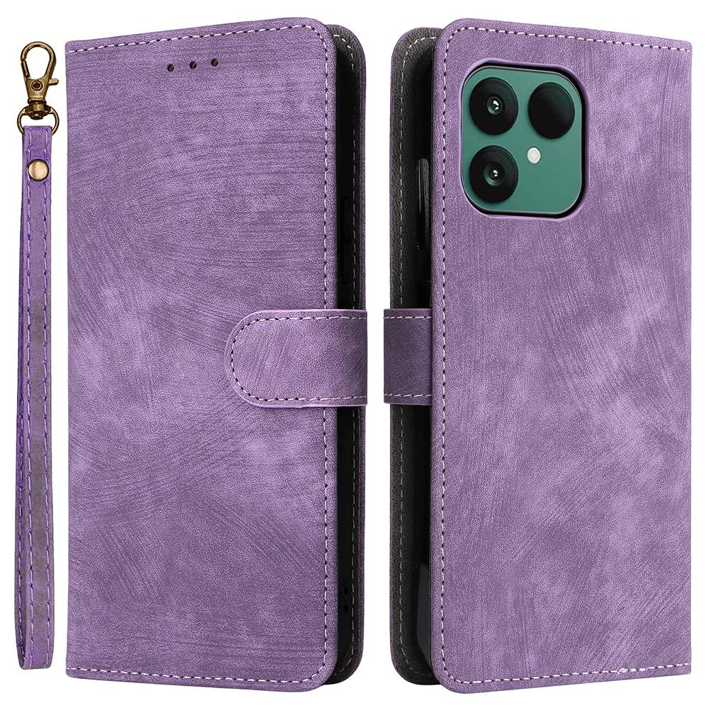 For Fairphone 6 Case Wallet RFID Blocking PU Leather Phone Cover Stand with Strap