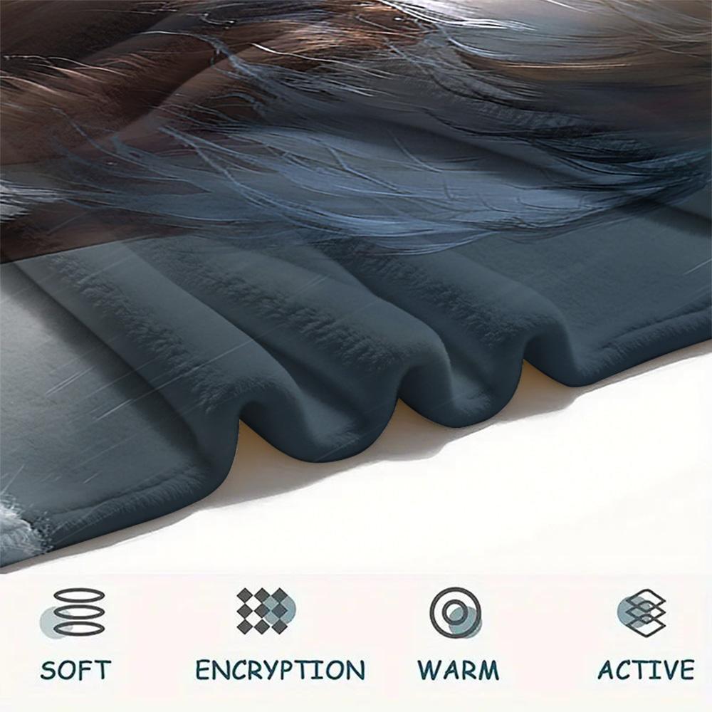 Australian Shepherd Print Flannel Blanket, High quality Comfortable for All Seasons, Home Decor, Warmth and Comfort, Perfect for Christmas Gifts