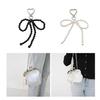 Beaded Phone Lanyard Wrist Strap Bow Heart Pearls Beads Phone Charm Keychains