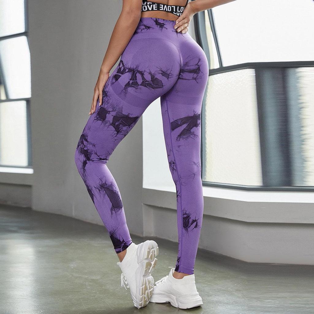 High-Waist Tie-Dye Quick-Dry Butt-Lifting Yoga Pants