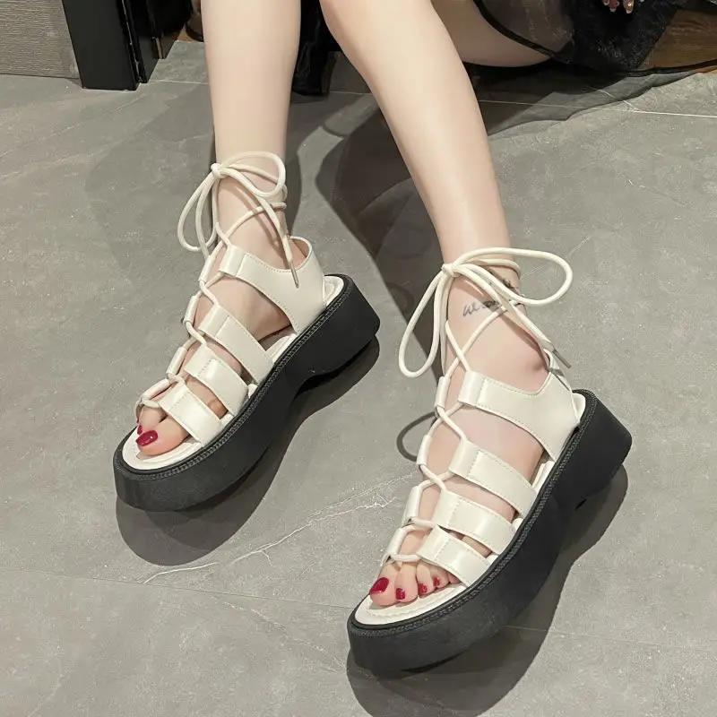 Fashion Summer 2024 Sandals For Woman Roman Style Beach Platform Footwear Shoe Vip Women's Shoes With Comfortable Offer Designer H F