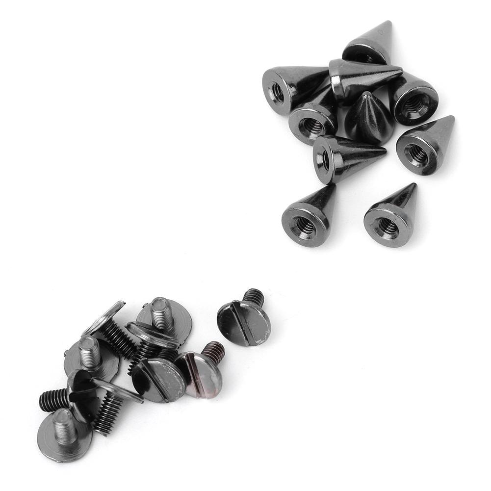 50pcs 7*10mm Bullet Spikes Punk Rivets Leathercraft Studs DIY Clothing Decoration (Gun Color)