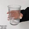 OLOEYins Striped Glass Coffee Cups, 400ml (Set of 3)