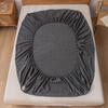 Muji-Style Washed Cotton Fitted Sheet Set - Non-Slip, Single Piece, Mattress Protector