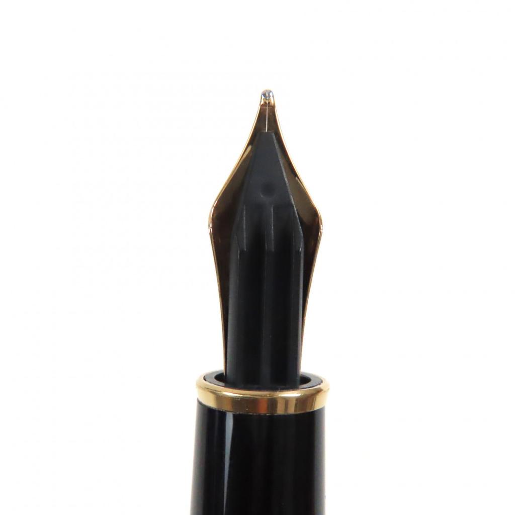 Great MONTBLANC Fountain Pen Meisterstck White Star Black Gold 14K Mens Used