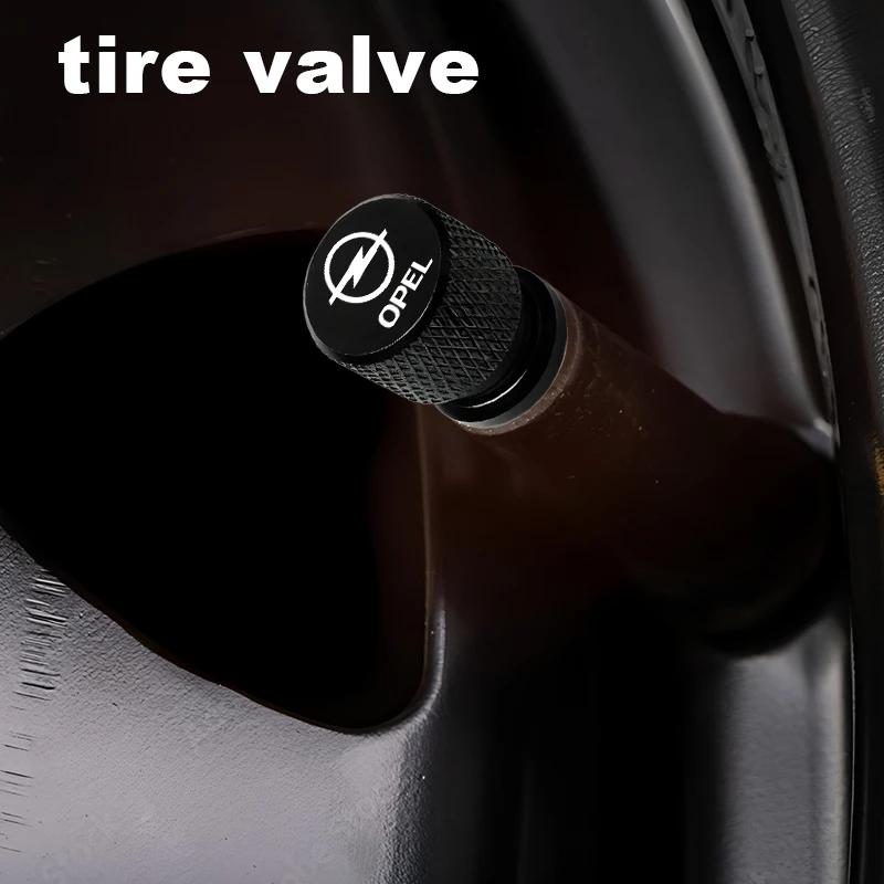 4Pcs Car Wheel Tire Valve Caps Air Stem Covers Accessories For Opel Astra J Insignia Astra G Corsa Zafira B Mokka Vivaro Meriva