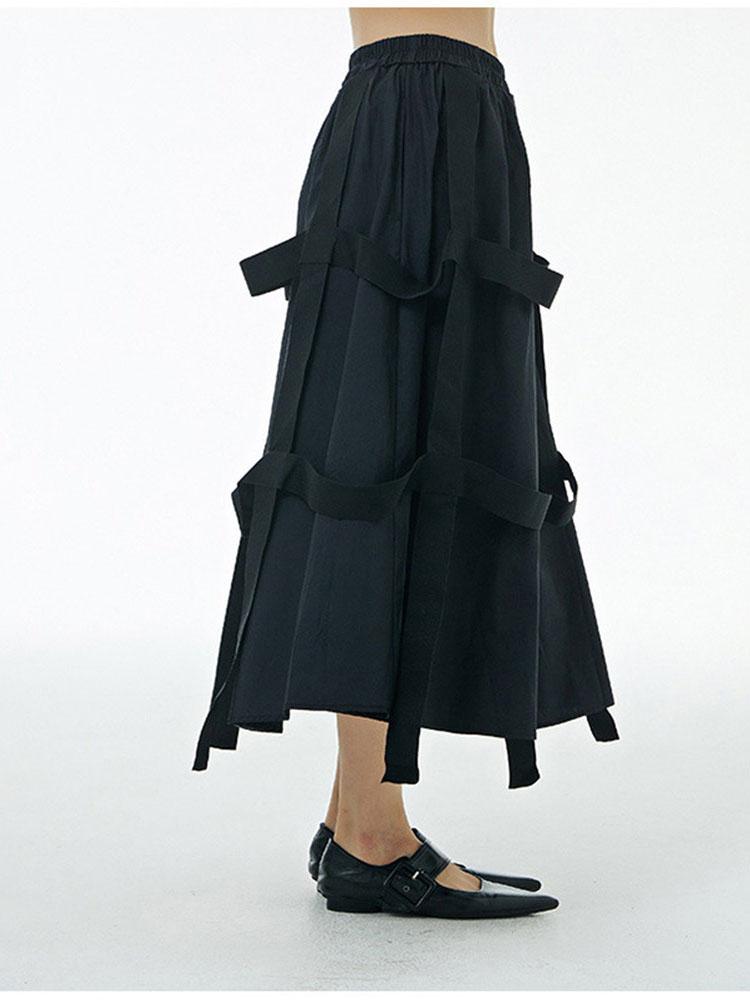 Xitao Quastenrock Mode elegant gestreift WLD8388