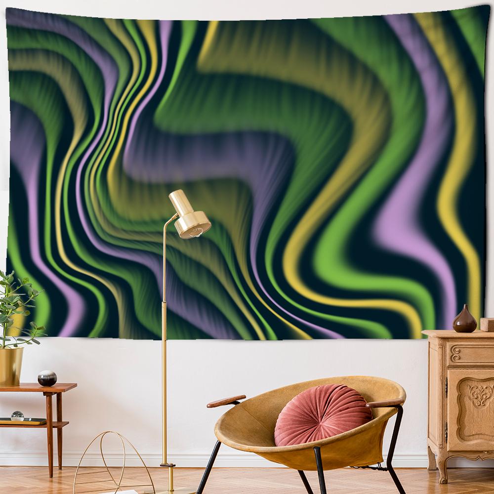 Tapiserie de Perete Linii Ondulate Psihedelice Vrăjitorie Psihedelic Hippie Boemwind Vertij Dormitor Cameră Decor Acasă