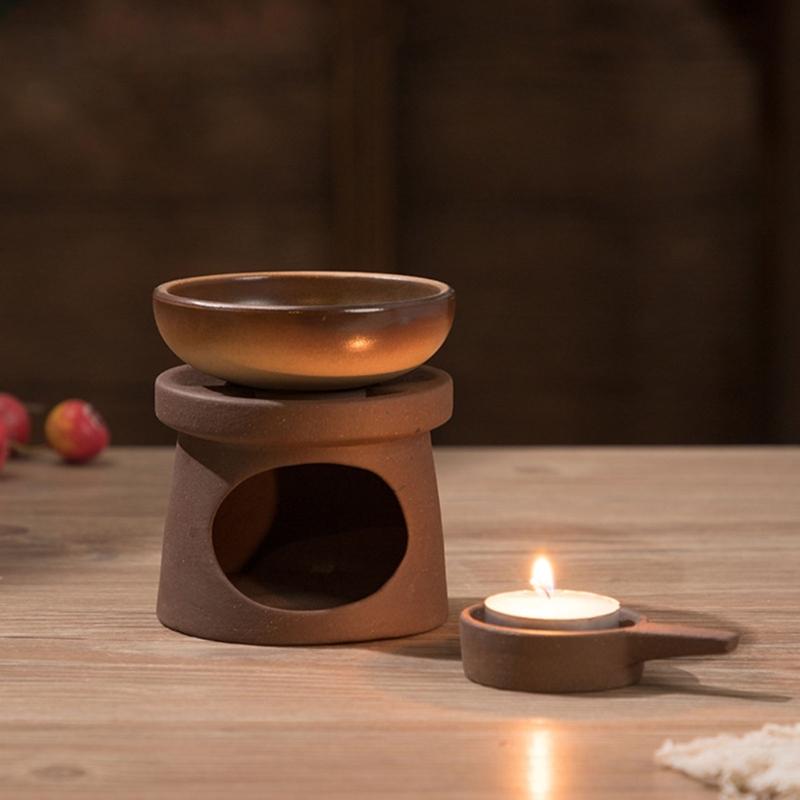 Essential Oil Burners Ceramics Wax Melter Aromas Diffuser and Tealight Candle Holder Set for Home Bedroom Decors