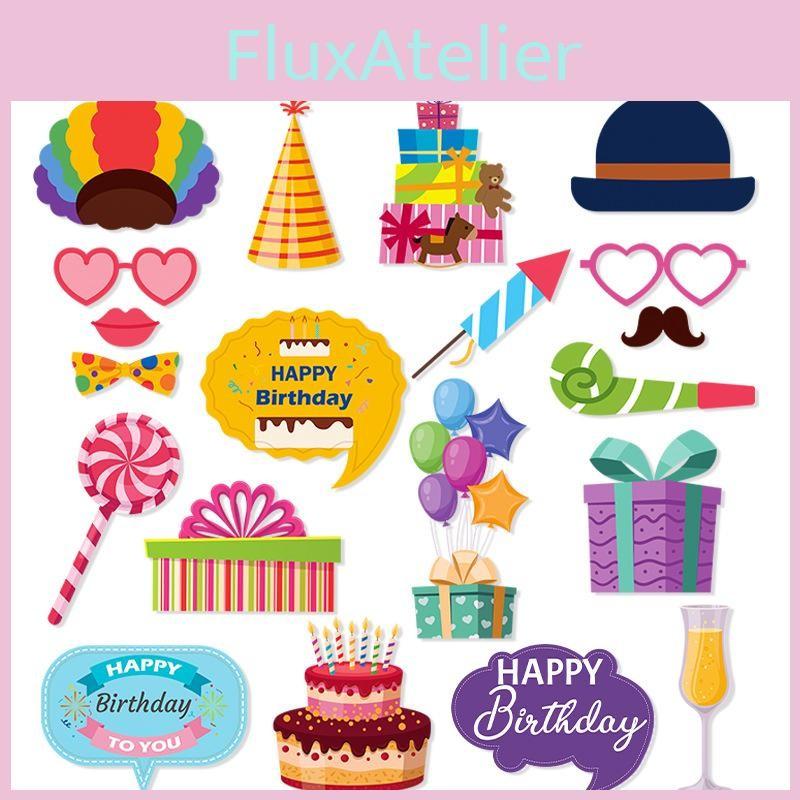 Birthday Accessories Happy With Humorous Paper Props For Family Parties Kids