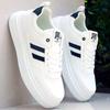 High-top men's shoes spring and autumn leather sneakers men's new casual little white shoes men's trend versatile board shoes