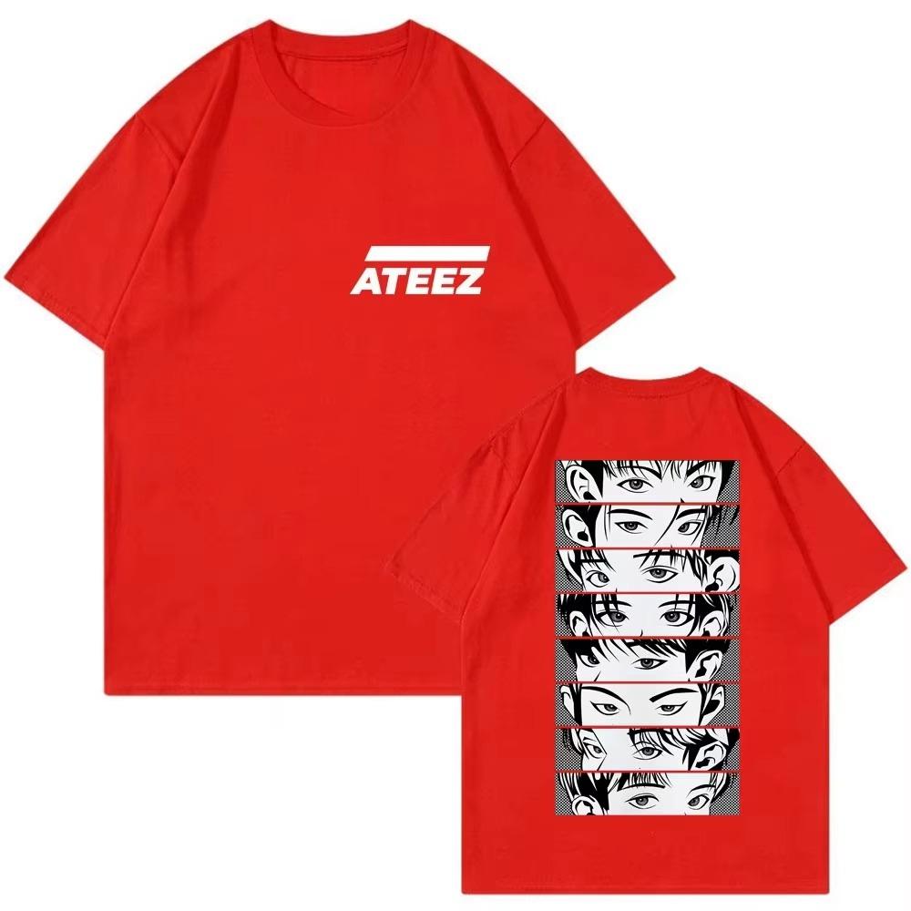 2026 Hot Sale ATEEZ K‑pop Graphic Print T‑Shirt Unisex Idol Group Anime Art Short Sleeve Casual Streetwear Tee Tops for Men Women Kpop Fans