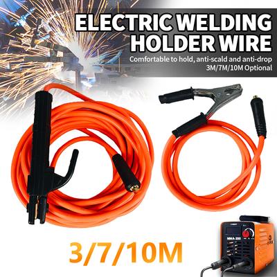 10M 300cm Kabel spawalniczy - 300A Kabel zasilający Heavy Duty do narzędzi spawalniczych Uchwyt elektrodowy