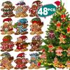 Gingerbread Man Ornaments Christmas Tree Hanging Pendant Christmas Decorations accessories for Home New Year Gift