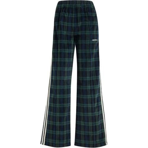 adidas Originals Tartan Corduroy Wide Leg Knit Sports Pants IX7415 M темно-зеленого