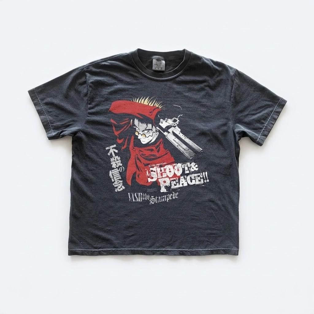 Vintage Vash the Stampede Trigun T-Shirt Retro Anime 90s Graphic Tee XXL