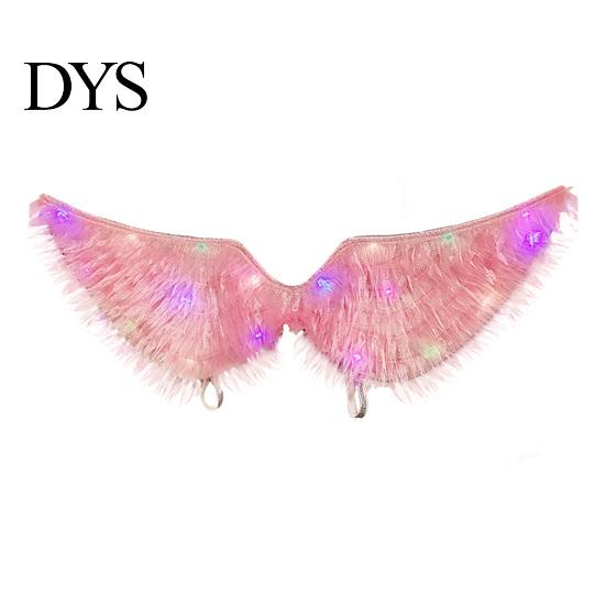 LED Costume Accessories Light-Up Angle Wing, Glowing Feather Wing for Kids Girls, Wings with Lights Fairy Props Christmas Halloween Stage Performance