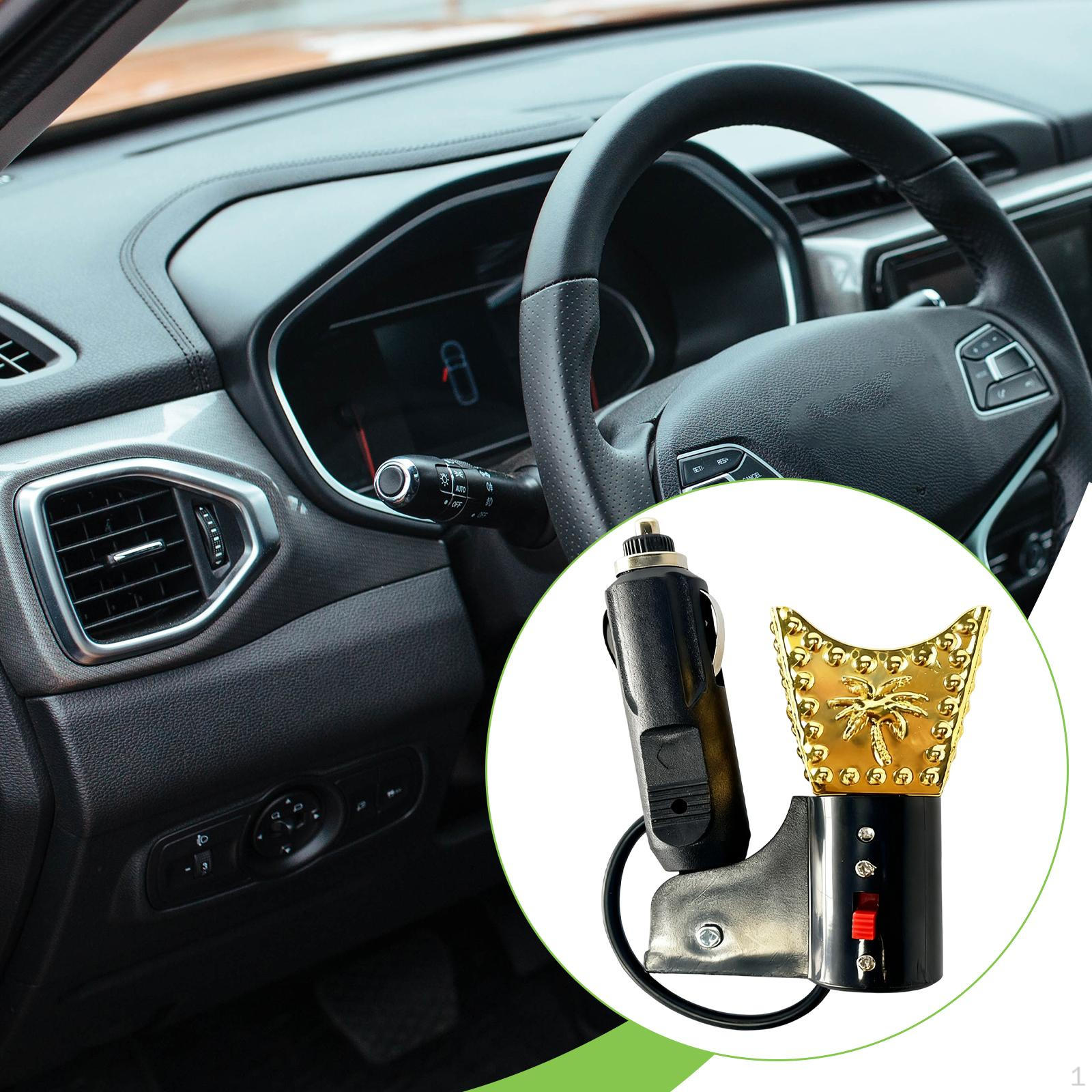 

Автомобильная горелка Металлическая арома-автомобильная печь для ароматов Креативные автоаксессуары Подарок Электрическая золотой