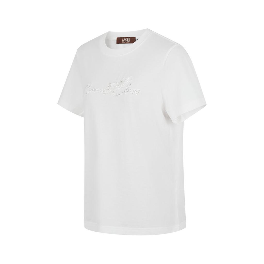 100% Cotton Exquisite Hot Diamond Women's Short-sleeved T-shirt