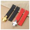 Non-Slip High Elasticity for Tissot T-Touch 21 20mm Black Orange T047 T013 T33 Special Interface Anti-Aging Silicone Watch Strap