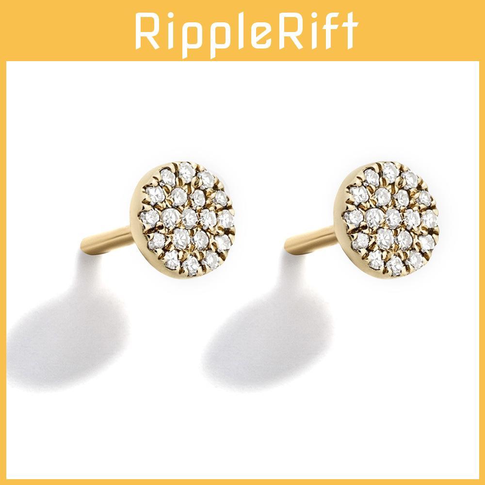 Alloy Unique Round Stud Earrings Minimalist European American Jewelry Trendy