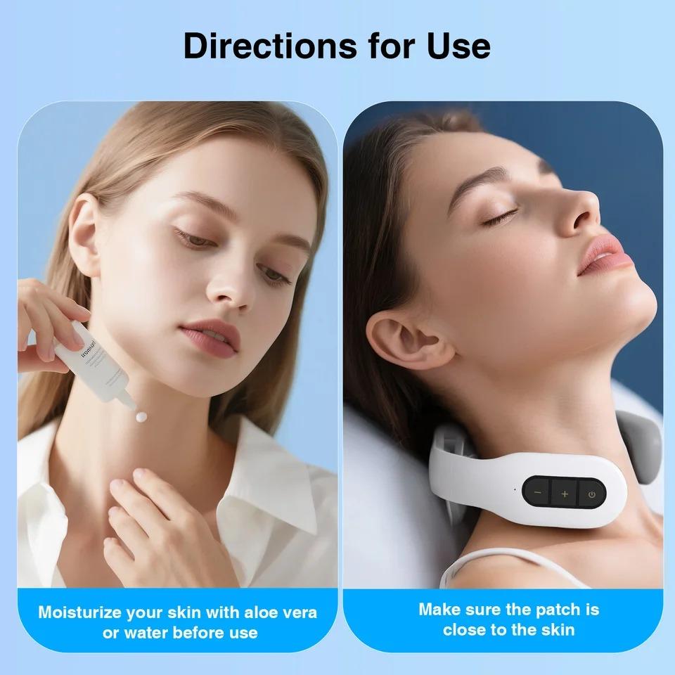 U-Shaped Shoulder Neck Massager Cervical Vertebra Heating Massage Muscle Relieve Pain Relief EMS TENS Electric Pulse Massager Health Care