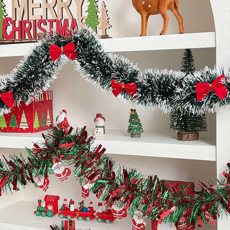 Dark Green Tinsel & Feather Boa Christmas Tree Ornaments for Creative Holiday Decor