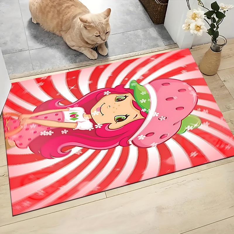 1Pc Strawberry Shortcake Dreamscape Carpet Rug Customizable Soft Washable Antislip Home Living Room Sofa Mats Personalized Rug 0917253