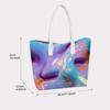 Holographic Swirl Pattern Shoulder Bag Stylish Daily Tote Bag for Casual Outings