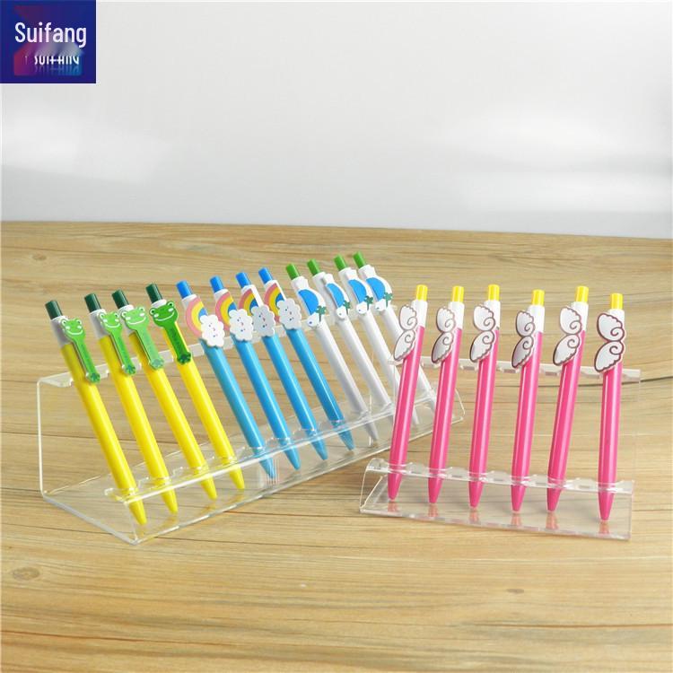 Acrylic Fountain & Ballpoint Pen Display Stand, Transparent Plexiglass Holder