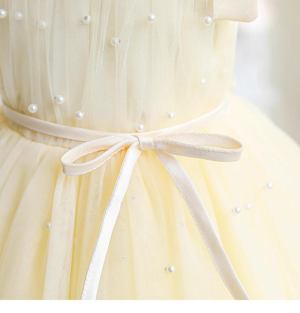 Summer Baby Girls Party Dress Kids Bow Fluffy Tutu Gown Flower Girls Blue Dresses Wedding