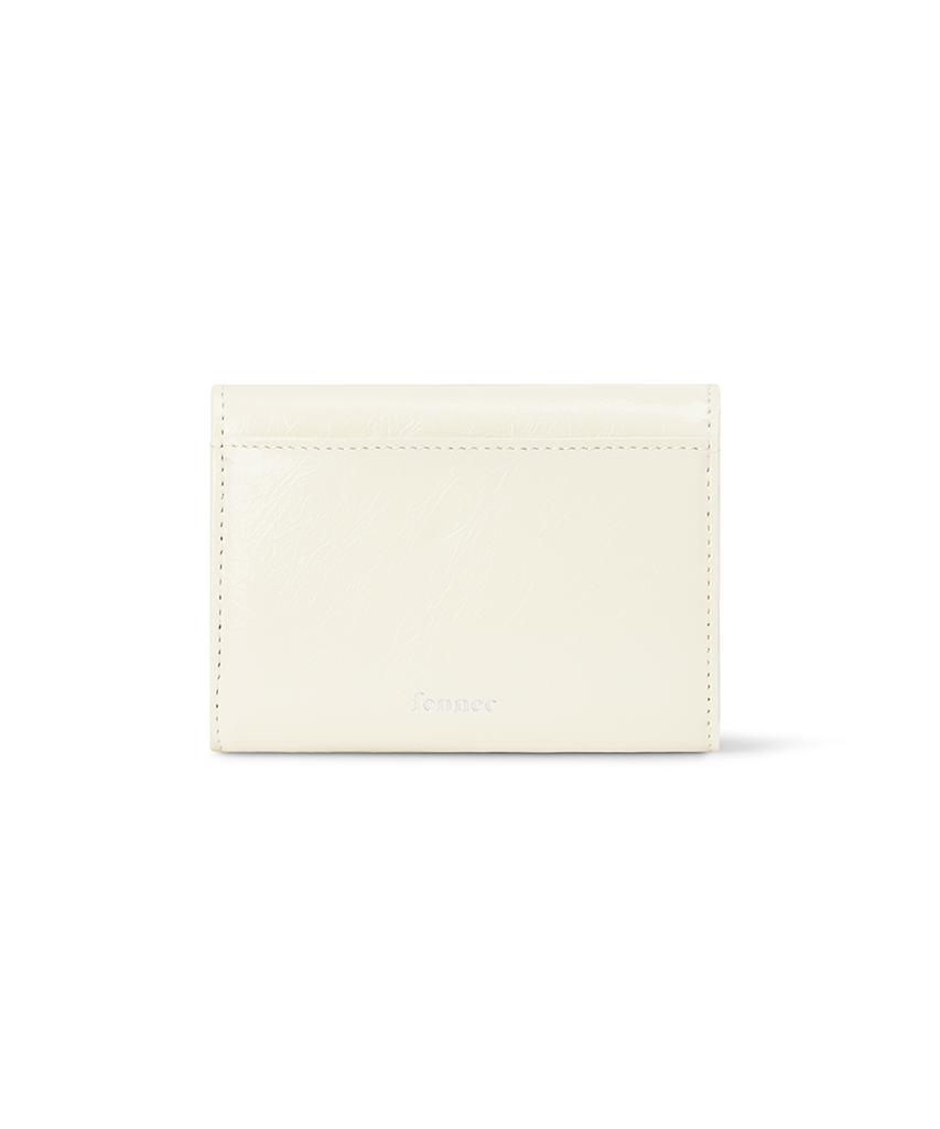 Fennec Crinkle Triangle Doco Wallet - Vanilla