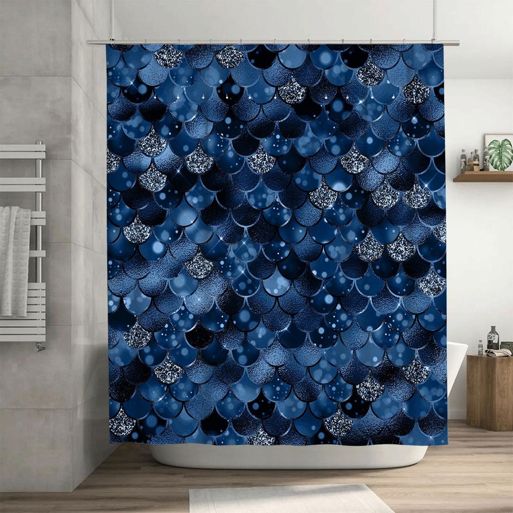 Blue Sky Grassland Tree Shower Curtain Printed Fabric Bath Shower Curtain Decorative Waterproof Bathroom Accessories Set for Hom