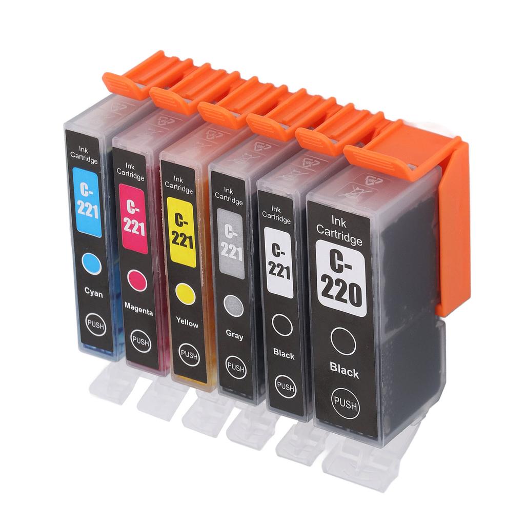 Printer Ink Cartridge Fluent Printing Practical Ink Cartridge Replacement for PIXMA IP3600 BK BK C M Y GY 6 Colors