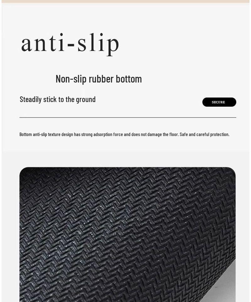 Linen Non-Slip Bathroom Mat: Absorbent, Stain-Resistant Washroom Carpet with Printed Design