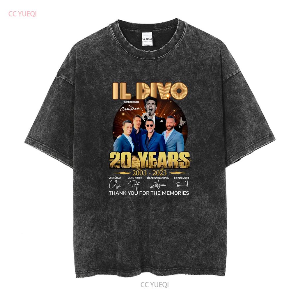 Il Divo 20 Years Thank You For The Memories T Shirt Full Size S 5XL vintage Washed Comfortable Stretched streetwear Versatile
