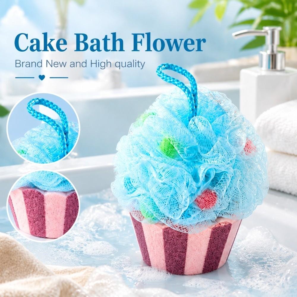 Simulation Cake Foaming Sponge Ice Cream Design Body Skin Cleaner Bath Bubble Ball Body Cleaning