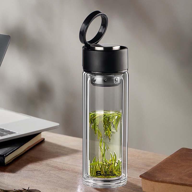 Shuanghan Double-Wall Borosilicate Glass Tea Cup