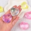 Stretchy Glitters Love Heart Squeeze Toy Soft Pinch and Vent Toy Party Favor Stress Release Toy for Office Kids Relaxing