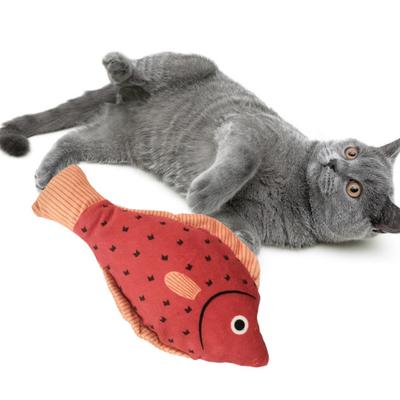Yousheng Cat Squeaky Toys Soft Realistic Simulation Fish Pet Chewing Molar Interactive Toys Bite-resistant Plush Kitten Squeak Toys for Pet