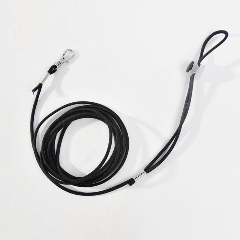 Säkerhetslina för husdjursfåglar för småfåglar, 3 meter lång, koppel för papegojor, elastiskt träningsrep för husdjursfåglar med 6# fotringar