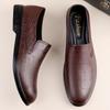 Solid Color Leather Men Casual Shoes New Designer Dress Shoes British Business Loafers Genuine Leather Man Oxford Shoes