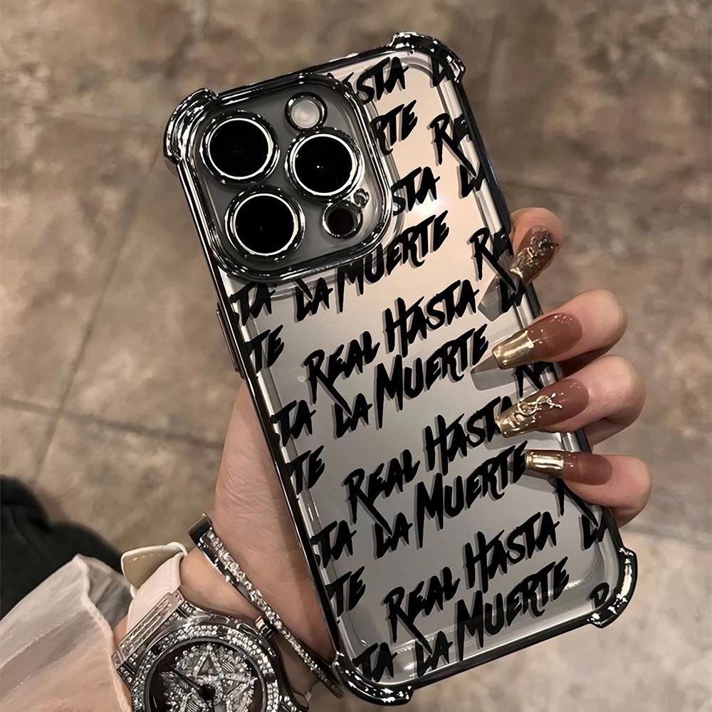 

Anuel AA rapper Real Hasta La Muerte Plating Case For Samsung S24 S23 S22 S21 S20 FE Note20 Plus Ultra 4G 5G Anti Fall Airbag Samsung S23 5G