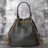 2026 Popular Vintage Fashion Chain Bag Women Genuine Leather Multi-Way Bucket Bag Compact Stylish Crossbody Shoulder Purse