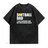 Softball Dad Definition Funny T Shirt vintage Washed Unisex Stylish designer clothes Comfortable graphic homme fashion