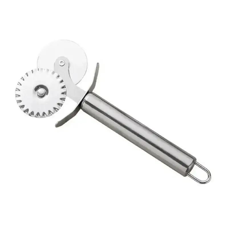 New Household Stainless Steel Roller Pizza Knife Quick Cutting Tool For Baking Pancakes And Pastries Four Styles To Choose From